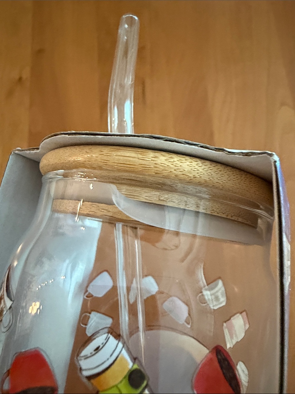 ☕ Gilmore Girls “Luke’s” 16 oz Glass Tumbler with Lid & Straw • NWT - Picture 7 of 8